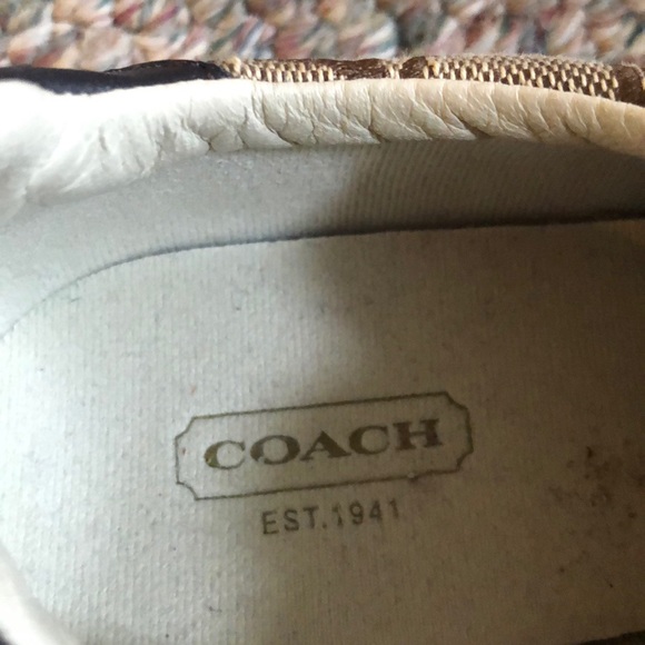 Vintage Coach logo suede sneakers - Picture 3 of 8